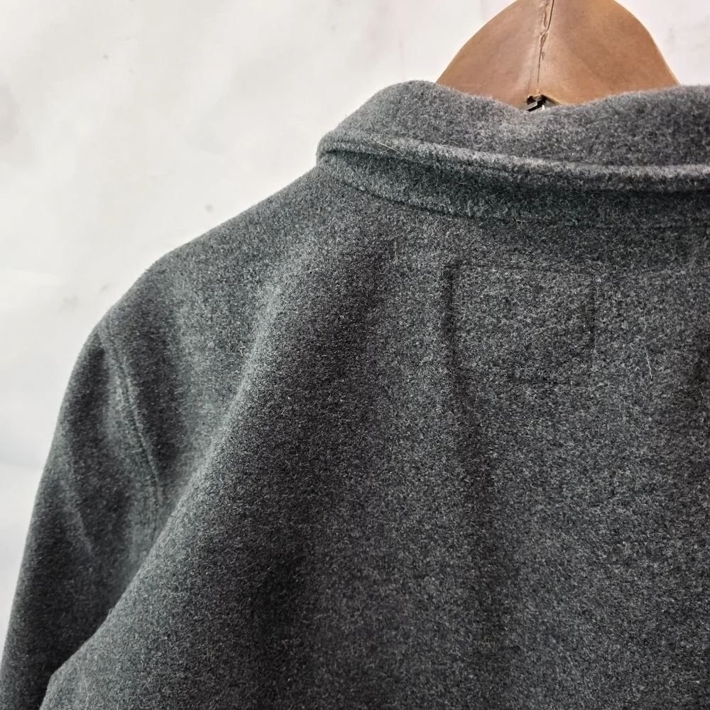 Coalatree Shirt Jacket Mens Large Wool Gray Button Down Shacket Chamois